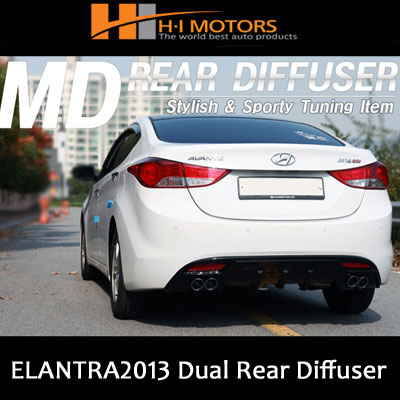 [ Elantra 2010~ ï¼ˆAvante MD) auto parts ] Dual rear diffuser